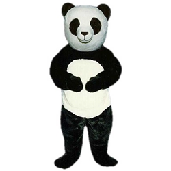 Pandora Panda Mascot. This Pandora Panda mascot comes complete with head, body, hand mitts and foot covers. This is a sale item. Manufactured from only the finest fabrics. Fully lined and padded where needed to give a sculptured effect. Comfortable to wear and easy to maintain. All mascots are custom made. Due to the fact that all mascots are made to order, all sales are final. Delivery will be 2-4 weeks. Rush ordering is available for an additional fee. Please call us toll free for more information. 1-877-218-1289