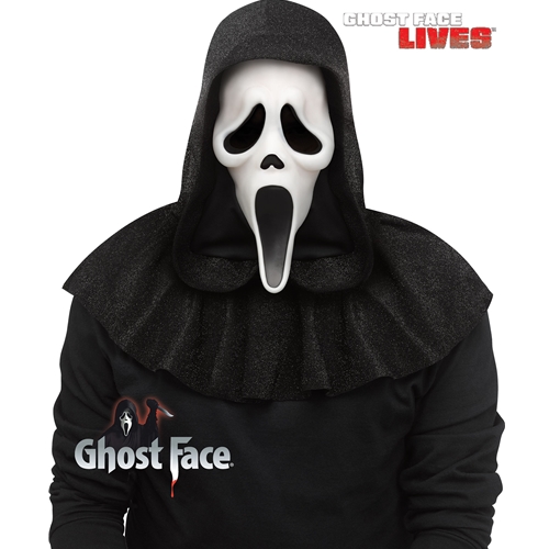 SCREAM! Ghost Mask With Shroud