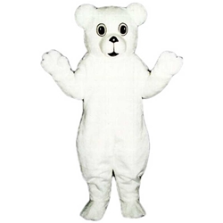 Snow Cub Mascot. This Snow Cub mascot comes complete with head, body, hand mitts and foot covers. This is a sale item. Manufactured from only the finest fabrics. Fully lined and padded where needed to give a sculptured effect. Comfortable to wear and easy to maintain. All mascots are custom made. Due to the fact that all mascots are made to order, all sales are final. Delivery will be 2-4 weeks. Rush ordering is available for an additional fee. Please call us toll free for more information. 1-877-218-1289