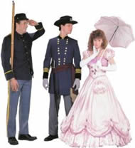 Union Soldier, Union Army Officer and Southern Belle Rentals