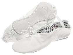 White Daisy Ballet Slippers - Adult - Wide