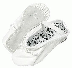 White Daisy Ballet Slippers - Child - Narrow