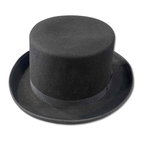 Black Wool Felt Top Hat