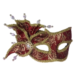 red venetian masquerade mask