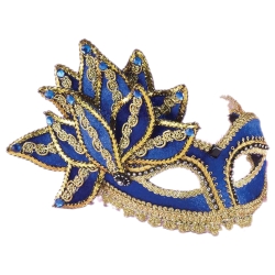 Blue Venetian Masquerade Mask