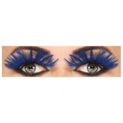 Blue Feather Eyelashes