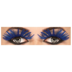 Blue Feather Eyelashes