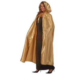 Hooded Metallic Cape