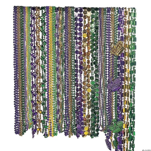 Mardi Gras Assorted Beads 100 Pack