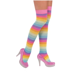 Circus Sweetie Rainbow Clown Thigh Highs