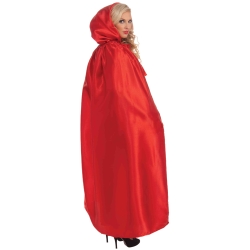 Fancy Red Hooded Masquerade Cape