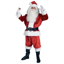 Crimson Imperial Plush Santa Suit