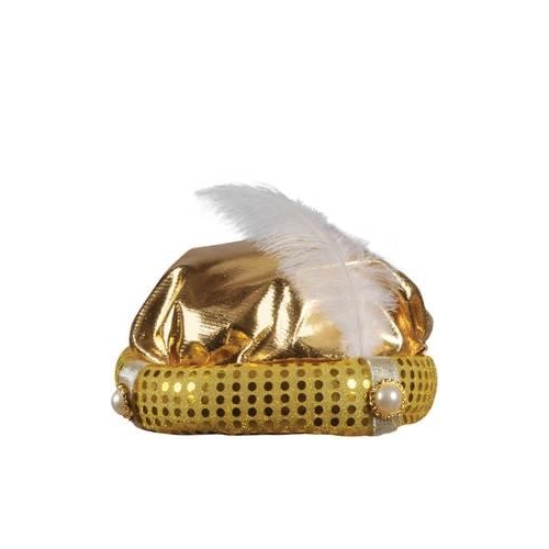 Gold Turban with Medallion