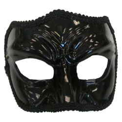 Black Male Venetian Half Mask