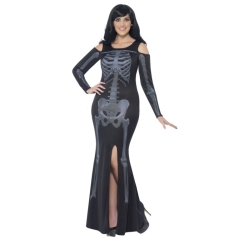 Curves Skeleton Dress Adult Costume