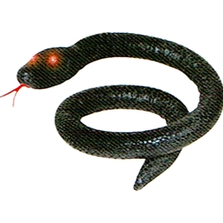 Black Snake with Light-Up Eyes Halloween Decoration