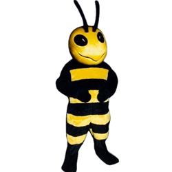 Drone Bee Mascot. This Drone Bee mascot comes complete with head, body, hand mitts and foot covers.. This is a sale item. Manufactured from only the finest fabrics. Fully lined and padded where needed to give a sculptured effect. Comfortable to wear and easy to maintain. All mascots are custom made. Due to the fact that all mascots are made to order, all sales are final. Delivery will be 2-4 weeks. Rush ordering is available for an additional fee. Please call us toll free for more information. 1-877-218-1289