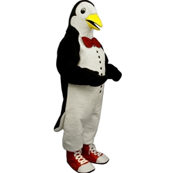 Southern Penguin Mascot. This Southern Penguin mascot comes complete with head, body, hand mitts and foot covers. Also comes with shoes and tie. This is a sale item. Manufactured from only the finest fabrics. Fully lined and padded where needed to give a sculptured effect. Comfortable to wear and easy to maintain. All mascots are custom made. Due to the fact that all mascots are made to order, all sales are final. Delivery will be 2-4 weeks. Rush ordering is available for an additional fee. Please call us toll free for more information. 1-877-218-1289