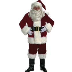 Burgundy Velvet Santa Suit