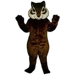 Chips Chipmunk Mascot. This Chips Chipmunk mascot comes complete with head, body, hand mitts and foot covers. This is a sale item. Manufactured from only the finest fabrics. Fully lined and padded where needed to give a sculptured effect. Comfortable to wear and easy to maintain.   All mascots are custom made. Due to the fact that all mascots are made to order, all sales are final. Delivery will be 4-6 weeks. Rush ordering is available for an additional fee. Please call us toll free for more information. 1-877-218-1289.  Due to the sizing of this item additional shipping fees will apply please call for more information.