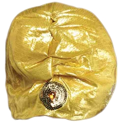 Gold Lamé Turban with Gem