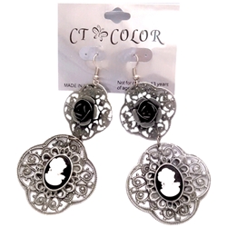 Cameo Pierced Earrings