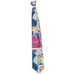 Pop Art Neck Tie with Comic Book Print