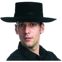 Faux Leather Spanish Hat