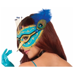 Feathered Peacock Mask