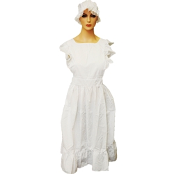 Pinafore Apron with Mob Cap