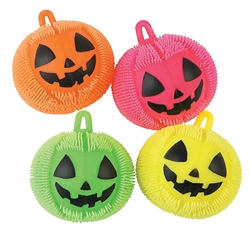 Light Up Jack-O-Lantern Puff Balls