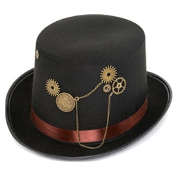 Steampunk Felt Top Hat