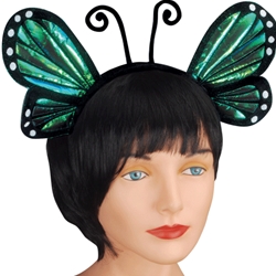 Iridescent Blue Butterfly Headband