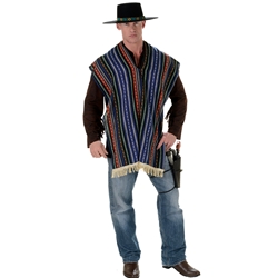 Mexican Western Bandito Serape Poncho