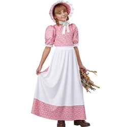 Early American Girl Kids Costume