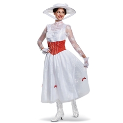 Mary Poppins White Dress Deluxe Adult Costume