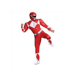 Red Ranger with Muscle Chest Adult Costume