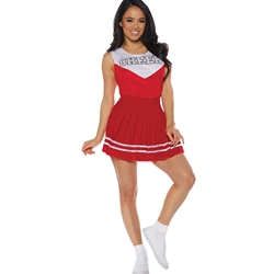 Red Cheerleader Adult Costume