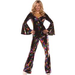 Multi-Color Disco Diva Adult Costume Great for Mamma Mia