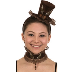 Steampunk Mini Top Hat with Choker