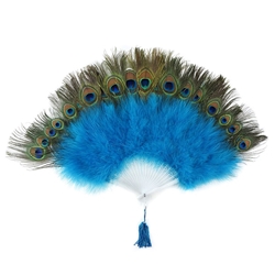 Deluxe Peacock Feather Fan