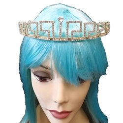 Gold Tiara with Rhinestones