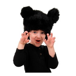 Black Bear Plush Hat