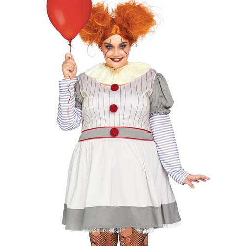 Creepy Clown Adult Plus Size Costume