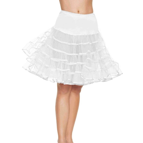 White Knee Length Petticoat