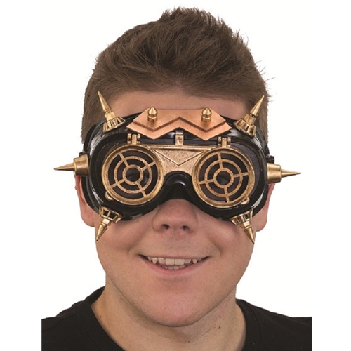 Plastic Steampunk Goggles with Spikes 29234