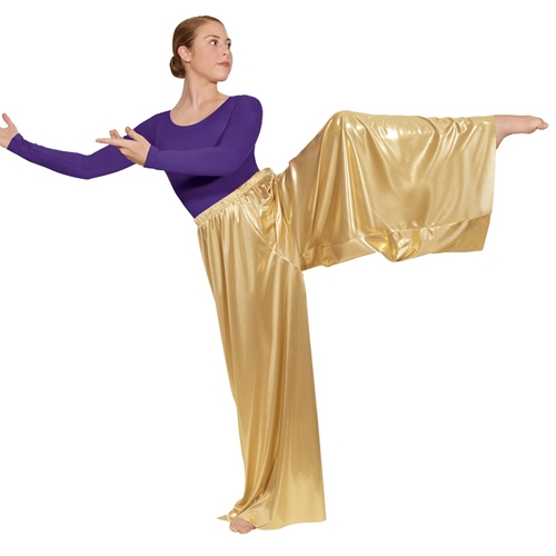 Adult Metallic Wide Leg Palazzo Pants