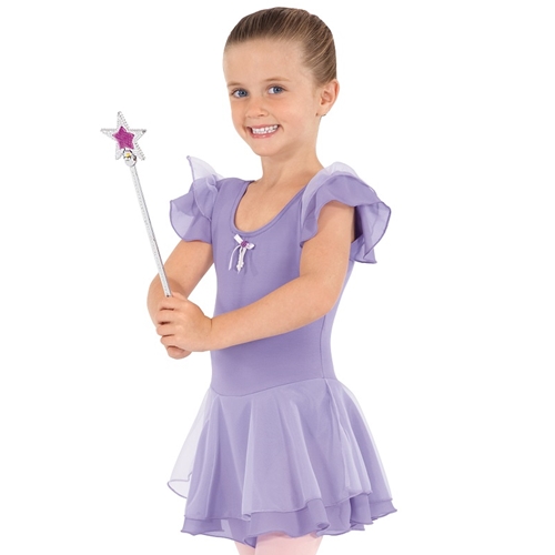 Kids Ruffle Sleeve Dance Dress