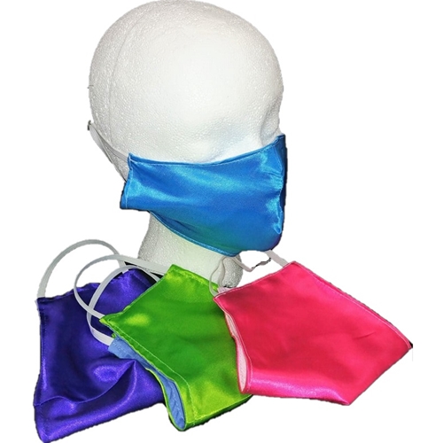 Bright Color Satin Face Mask Adult or Youth