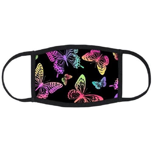 Rainbow Butterflies Face Mask Adult